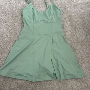 JoyLab Light Green Mini Dress with Slit